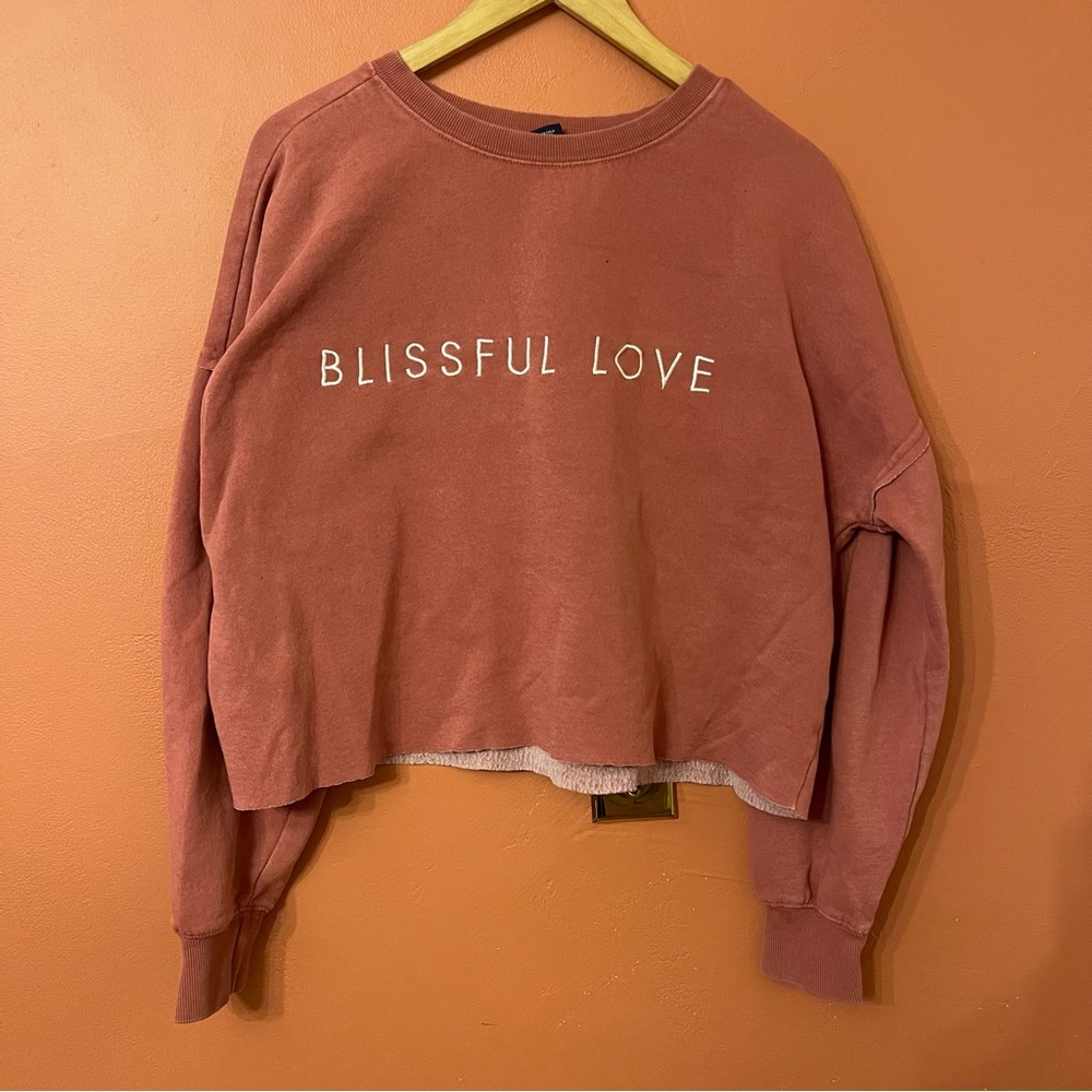 Women's Rust crop Sweatshirt - Picture 1 of 3